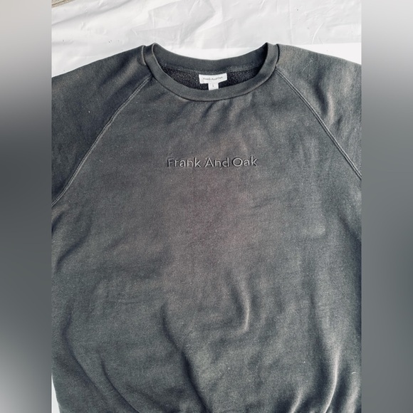 Frank and oak Black Pullover Crewneck Sweatshirt - Picture 6 of 8